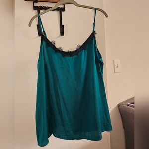 Apt. 9 Turquoise Blouse with Black Details